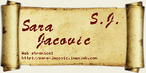 Sara Jačović vizit kartica